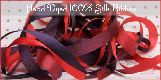 hand dyed silk ribbon